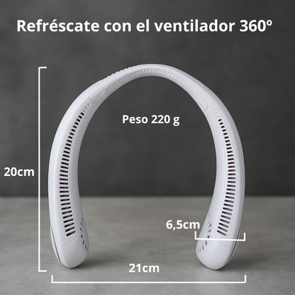 Ventilador de cuello portátil Airhalo, 3 Velocidades de Frescor.