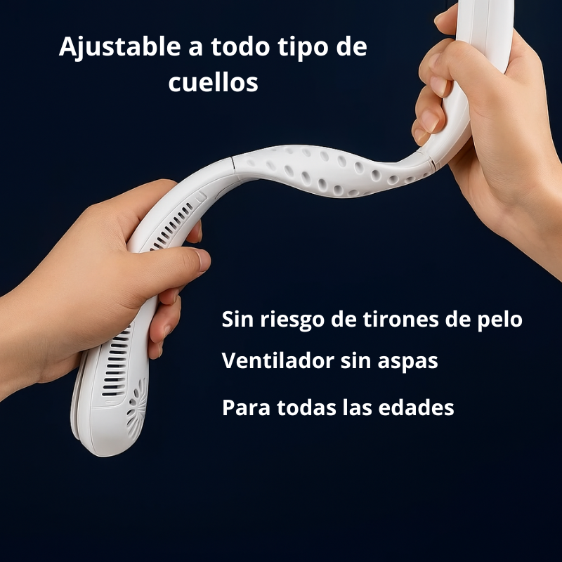 Ventilador de cuello portátil Airhalo, 3 Velocidades de Frescor.